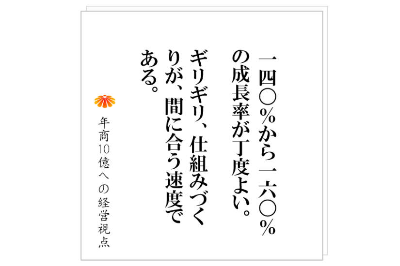 №318:毎年の売上げの伸びは、どれぐらいが適正なのか?